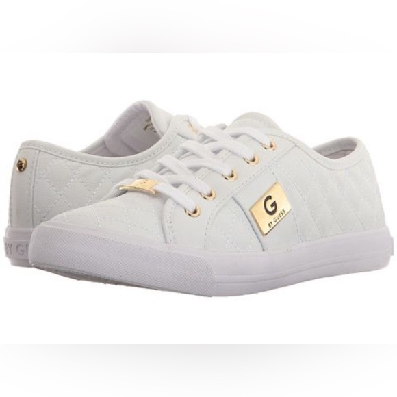 G by Guess Backer Lace-Ups (White Quilted, 9.5/M) #GuessShoes #SneakerLove - Picture 3 of 6